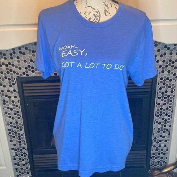 Bella Canvas Tops - Bella Canvas blue short sleeve T-shirt, size medium, excellent used condition
